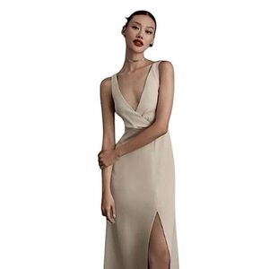 BHLDN | Dresses | Cali Satin Charmeuse Midi Dress | Poshmark
